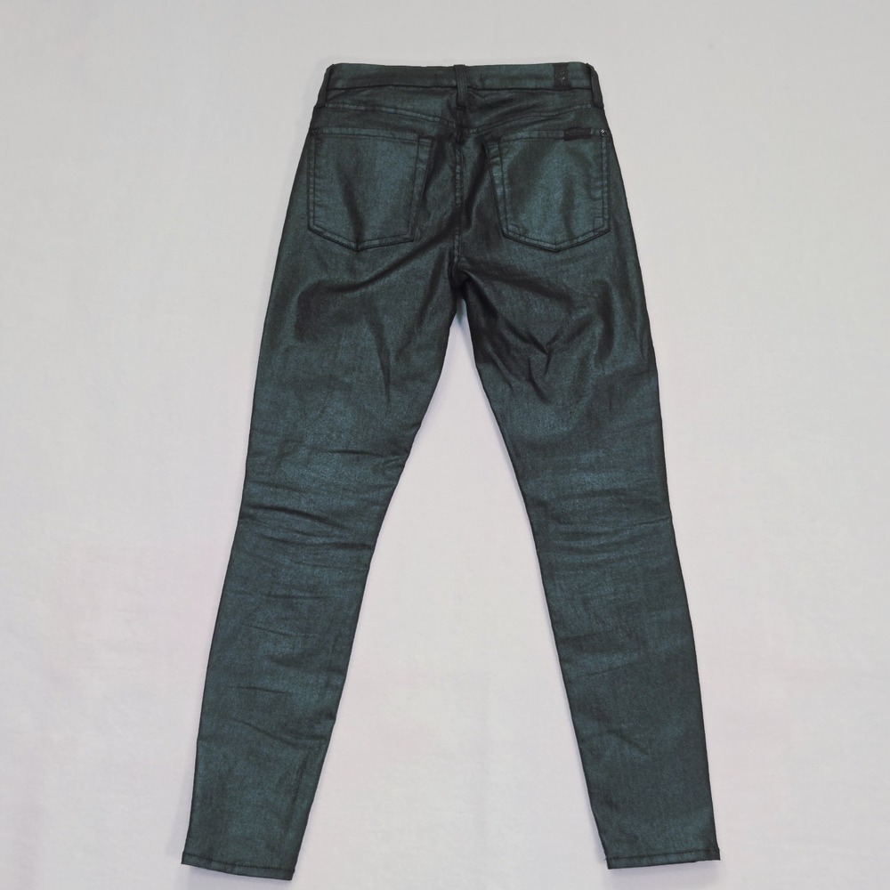 7 For All Mankind Pantsβ Size 27 Womens Skinny Ankle Stretch Mid Rise Green